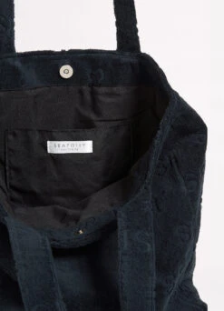 Logo Terry Tote - True Navy -Fashion Swimwear Store 71868 BG True 20Navy 4