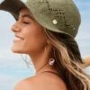 Sails Panama Hat - Olive 2 Sails Panama Hat - Olive -Fashion Swimwear Store 71870 HT Olive 1