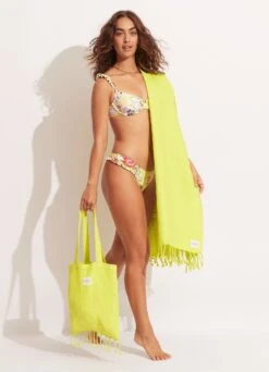 Waffle Towel & Tote Set - Wild Lime