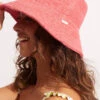 Terry Bucket Hat - Sun Kissed Coral -Fashion Swimwear Store 71899 HT SunKisdCrl 1