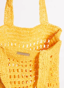 Casa Woven Tote Bag - Sunflower 9 Casa Woven Tote Bag - Sunflower -Fashion Swimwear Store 71933 BG Sunflower 5