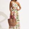 Stripe Woven Tote Bag - Multi -Fashion Swimwear Store 71990 BG Multi 2