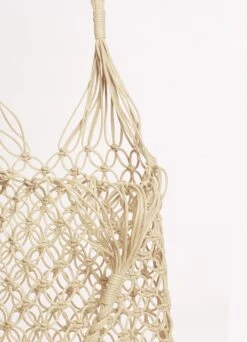 Macrame Cord Tote Bag - Natural -Fashion Swimwear Store 71993 BG Natural 5